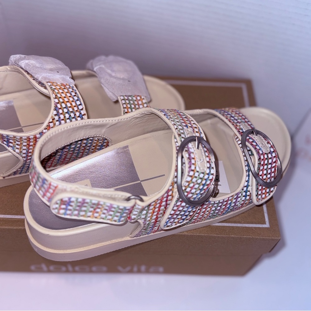 🆕 Womens Dolce Vita Multicolor Strappy Sandals - Size 9 🆕 - Picture 12 of 16